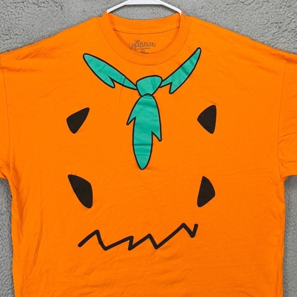 The Flintstones Mens Tee T-Shirt 3XL Orange Fred Flintstone Costume Short Sleeve